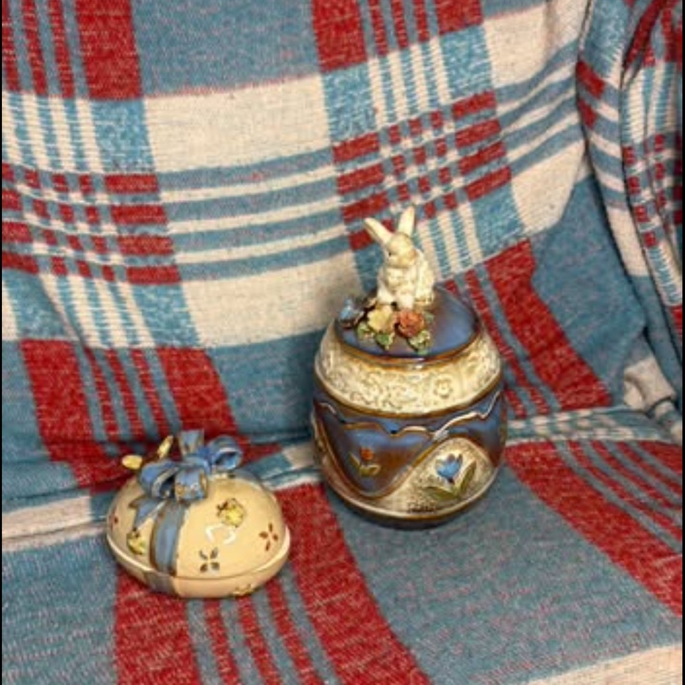 Easter cottage core pottery decor